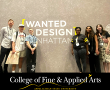 App State professor Michael Rall and Dean Shannon Campbell visited WantedDesign with App State Students