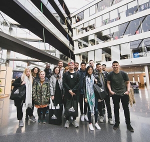Rider Evens in Germany as a Finalist in the Adidas Design Academy