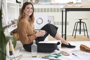 As a project development manager for American footwear company Caleres, Appalachian alumna Andee Burton ’12 designs shoes for Dr. Scholl’s, many using materials made from recycled plastic. Photo submitted
